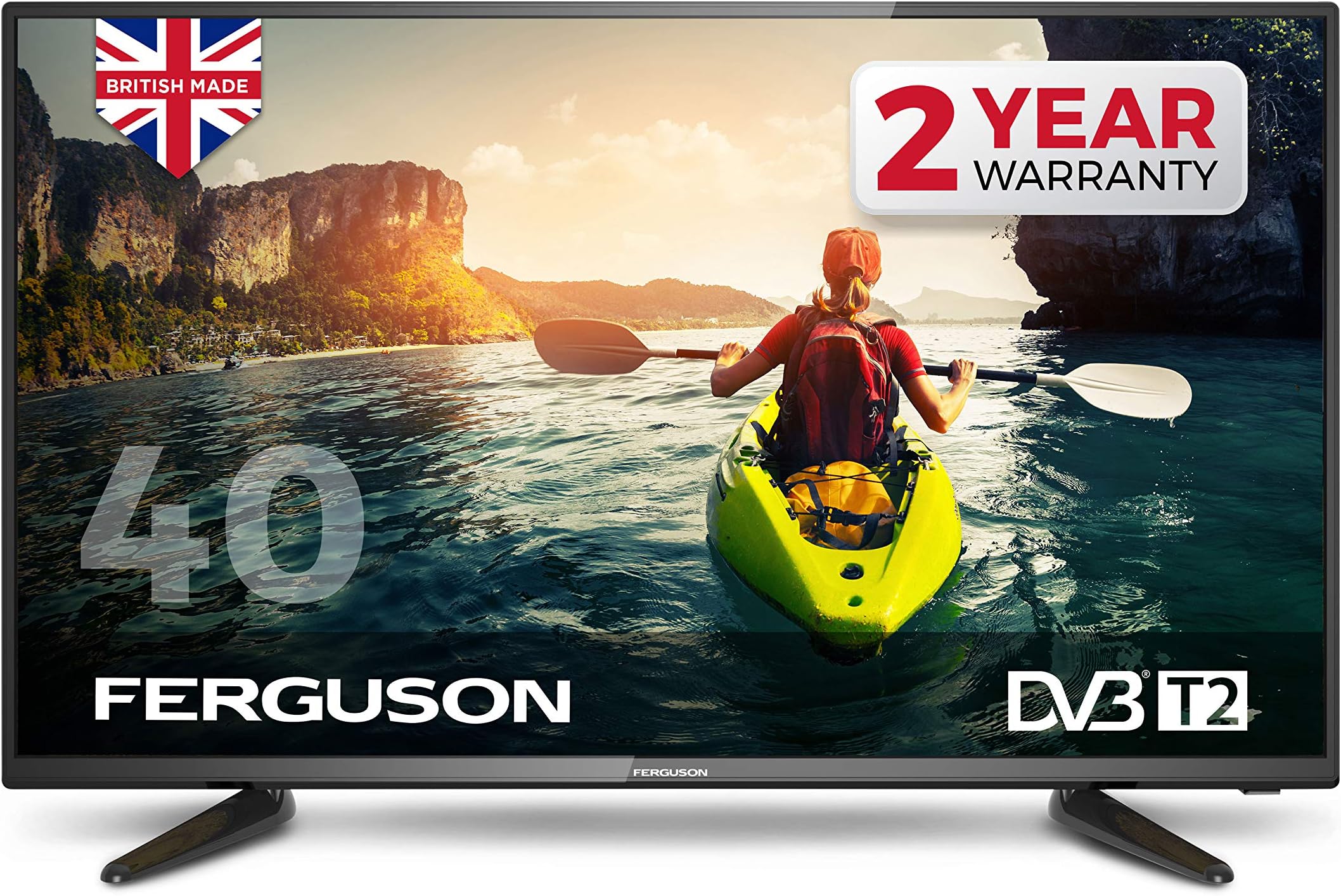 Ferguson 40” Full HD LED TV with Freeview T2 HD,Black [Energy Class A]