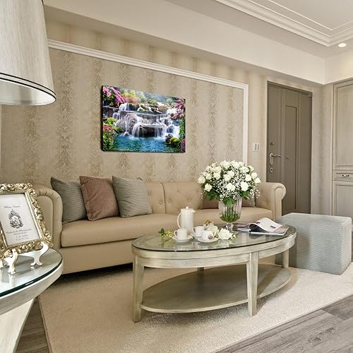 Miniatura 6 de Bdzxfqwe Lienzo de cascada para decoración de pared, pósteres de pintura impresos, sala de estar, dormitorio, impresiones con marco de 42 x 24