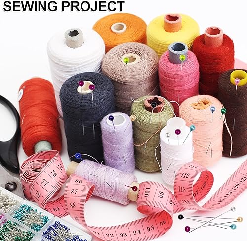 Miniatura 4 de BLMHTWO 1200 alfileres de costura con cabeza de perla, alfileres rectos para coser con caja, alfileres de acolchado con cabeza de vidrio de bola de