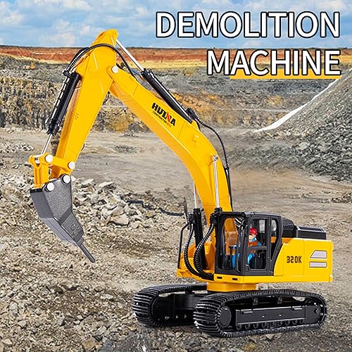 Miniatura 2 de Gemini&Genius Juguete de excavadora de taladro, auto de máquina de demolición, juguete de vehículo de construcción a escala 135 de martillo de