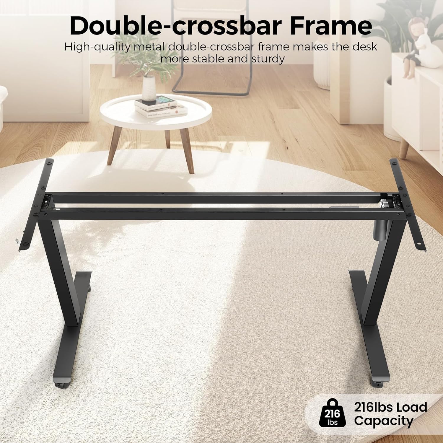 Himimi Electric Standing Desk Adjustable Height 70 x 27 inch Sit Stand up Adjustable Desk with Memory Presets — view 5