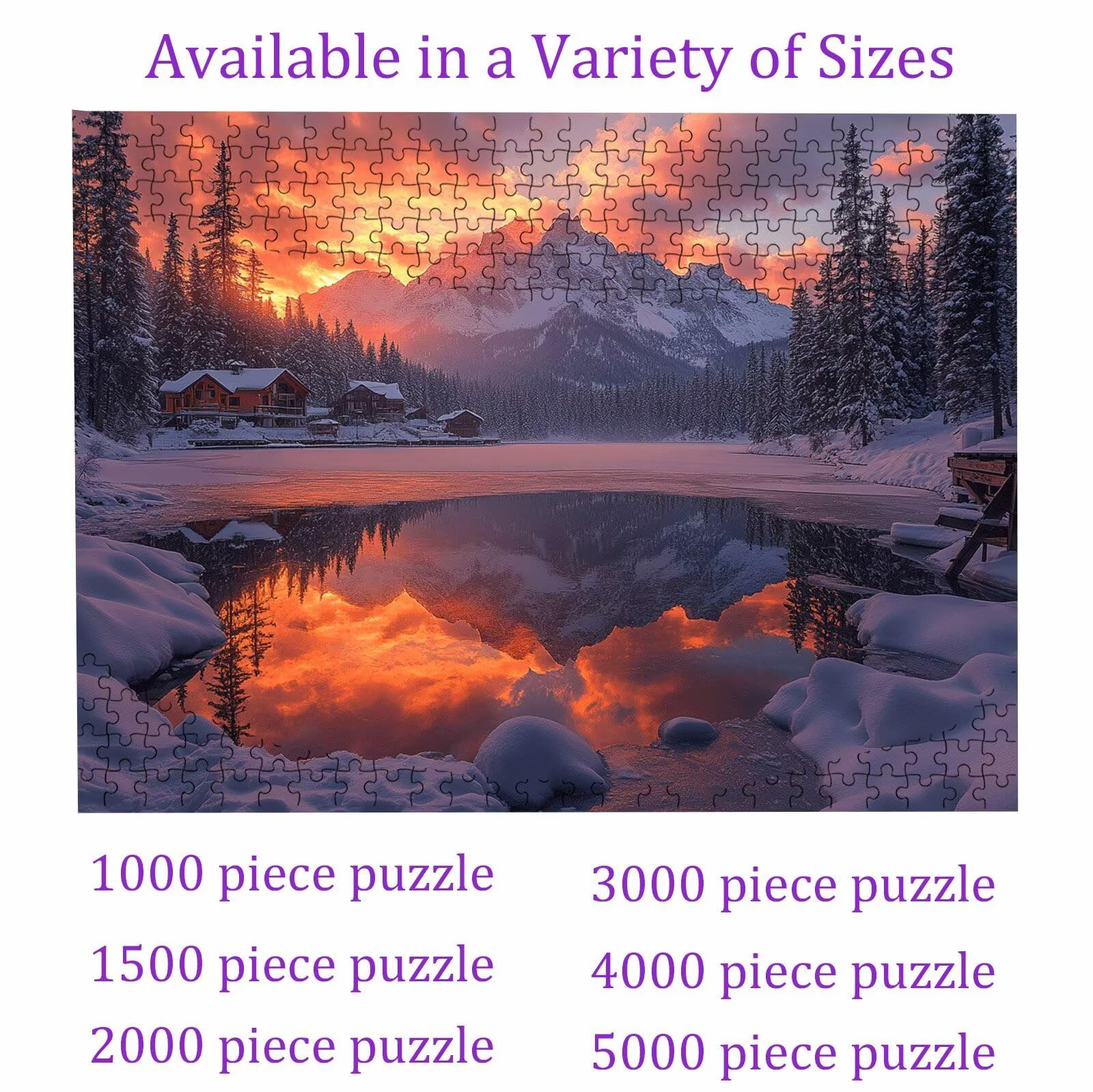 Puzzle lago Foresta(4), Puzzle Adulti 1500 pezzi, Puzzles Legno con Squisita Scatola di Imballaggio, Rompicapo per Esperti con Incastro Perfetto, Stampa Alta Definizione, Regalo per Adulti W3H-909