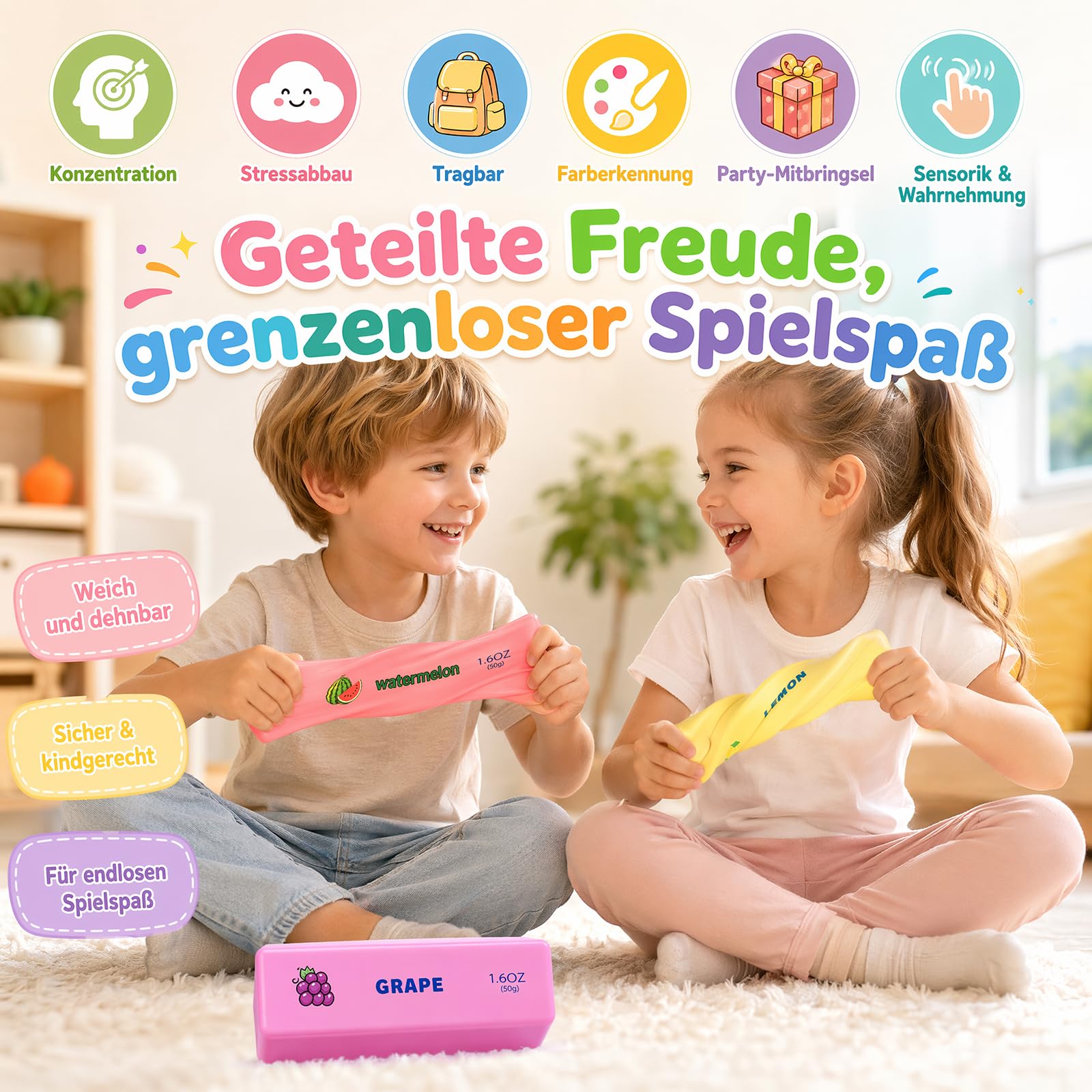 3 Stück Butter Squishy, Sensorik Spielzeug, Butter Squishy Squeeze Toy, Stress Spielzeug,Fidget Toys Squi-shy Set, Lustiges Fidget Stressball für Teenager Erwachsen Spaß Ges Entspannung Angstzuständen