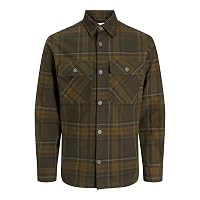 JACK & JONES Overshirt SN Jprrayle Melange Check L/S-Maglietta Oversize