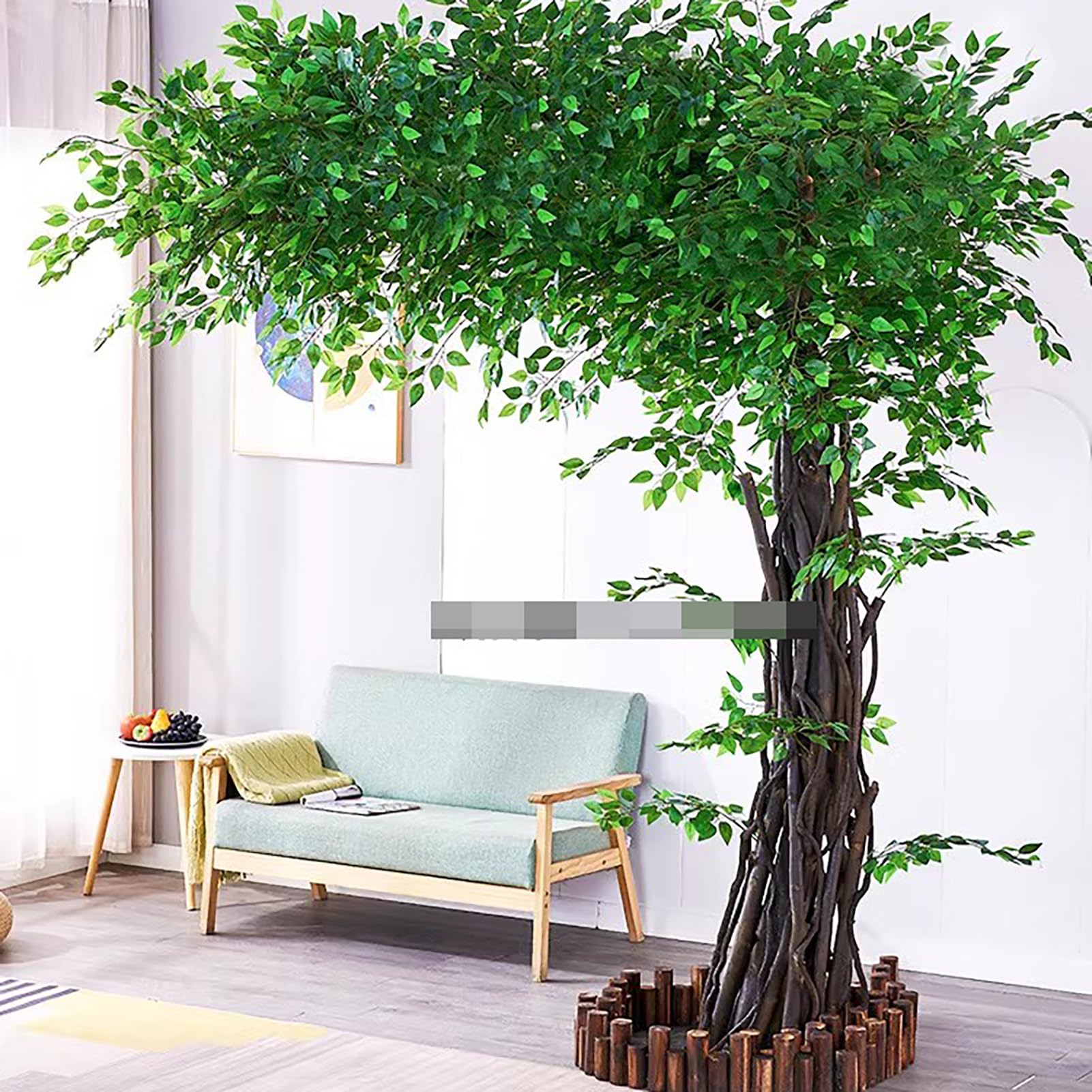 Amazon.de: CAMBOS Seide Fake Ficus Baum Simulation Groer Baum Knstlicher  Grner Banyan Baum Ficus Knstliche Bume Fr Wohnzimmer Einkaufszentrum  DIY Hotel Hochzeit Dekoration 2x1.5m/6.6x4.9ft