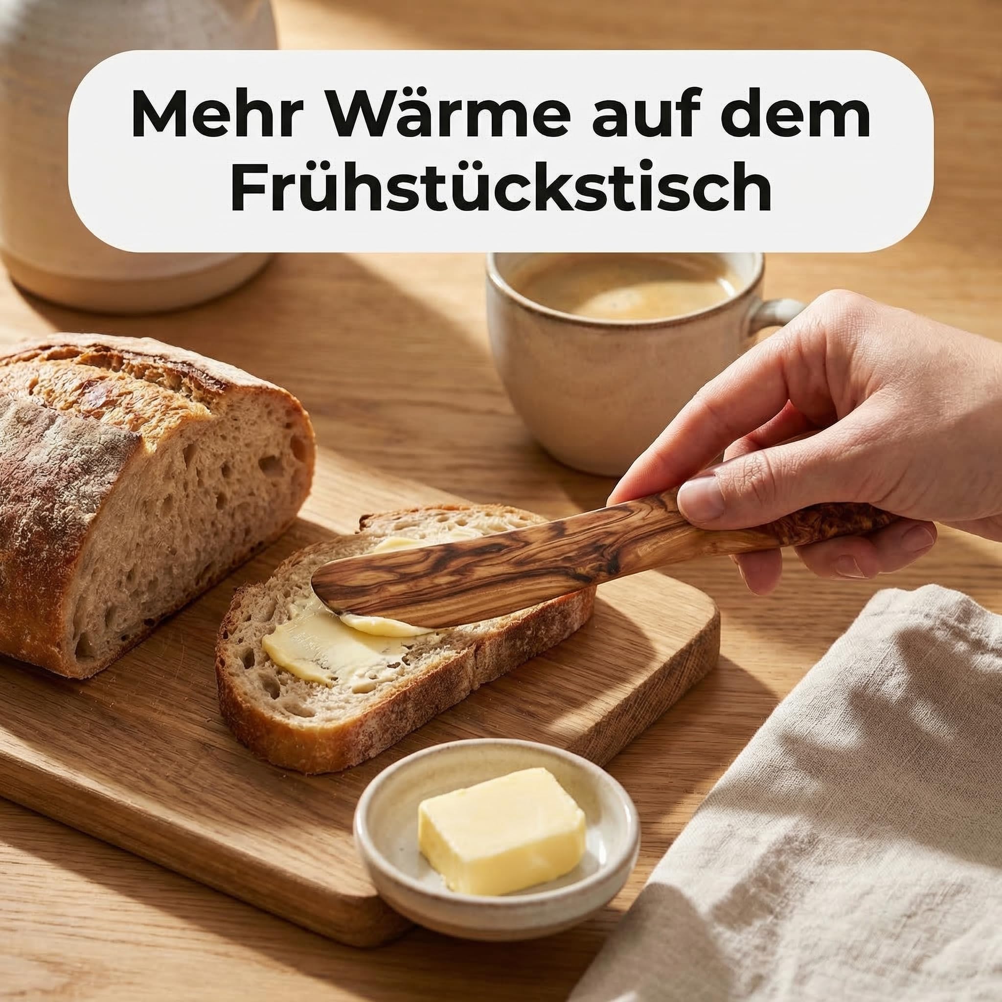 das Olivenholzbrett Nóż do masła 20 cm