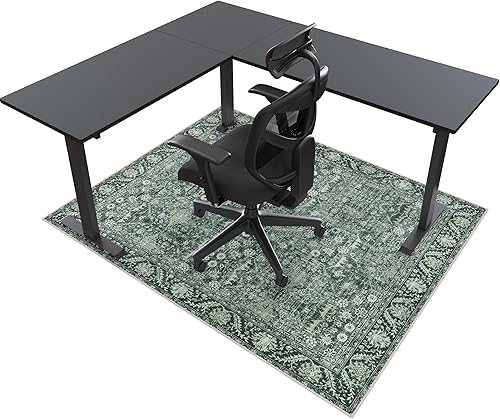 Miniatura 64 de Anidaroel Tapete para silla de 48 x 60 pulgadas para suelos de madera dura y azulejos, alfombra de silla de oficina para silla rodante, tapete