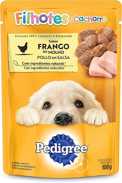 Ração Úmida Para Cachorros Pedigree Sachê Frango ao Molho Filhotes 100g