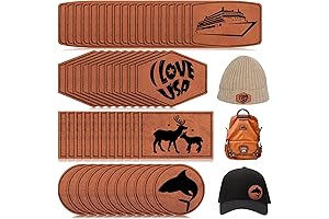 High-Quality 80 Pcs Blank Leatherette Hat Patches