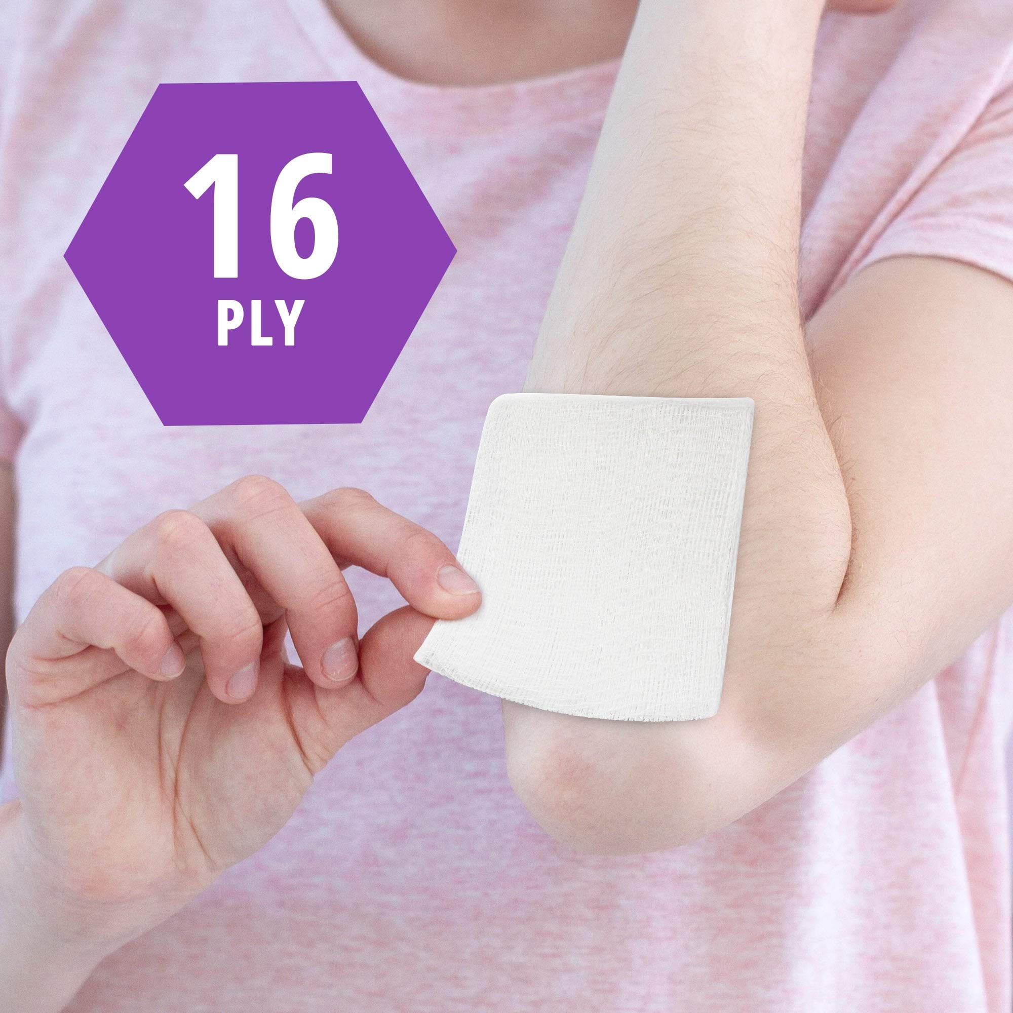 MED PRIDE Surgical Gauze Sponges,4 x 4 in,Non-Sterile,200-Count Pack (4x4 16 Ply) — Amazon image 3