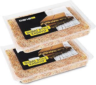 Kadayif Frit 2x200g - Kadaif Cheveux d'Ange Alimentaire - Idéal pour Chocolat Dubai ou Baklava - Prêt à l’Emploi Kataifi - Pâte Kadaif pour Dubai Chocolate - Parfait pour Desserts et Salé