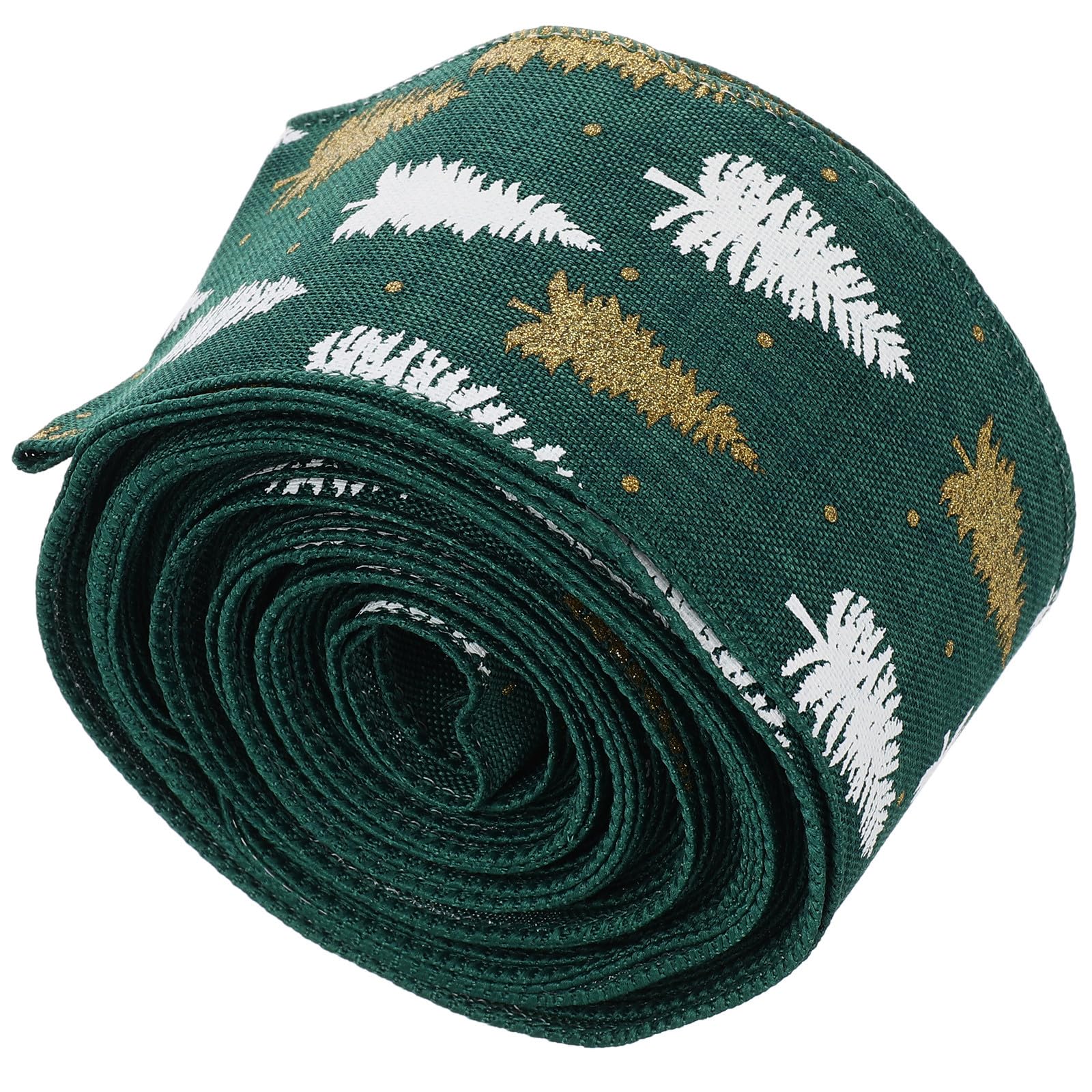 Toyvian 4 Rollen Weihnachtsband Grün aus Polyester für Selbstgemacht