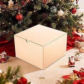 PACKQUEEN Champagne Gold Christmas Gift Boxes 10 Pack 6x6x4 Inches, Small Gift Boxes with Lids, Bridesmaid Proposal Boxes for Wedding, Party, Light Weight Gifts (Glossy Champagne Gold, Grain Texture)