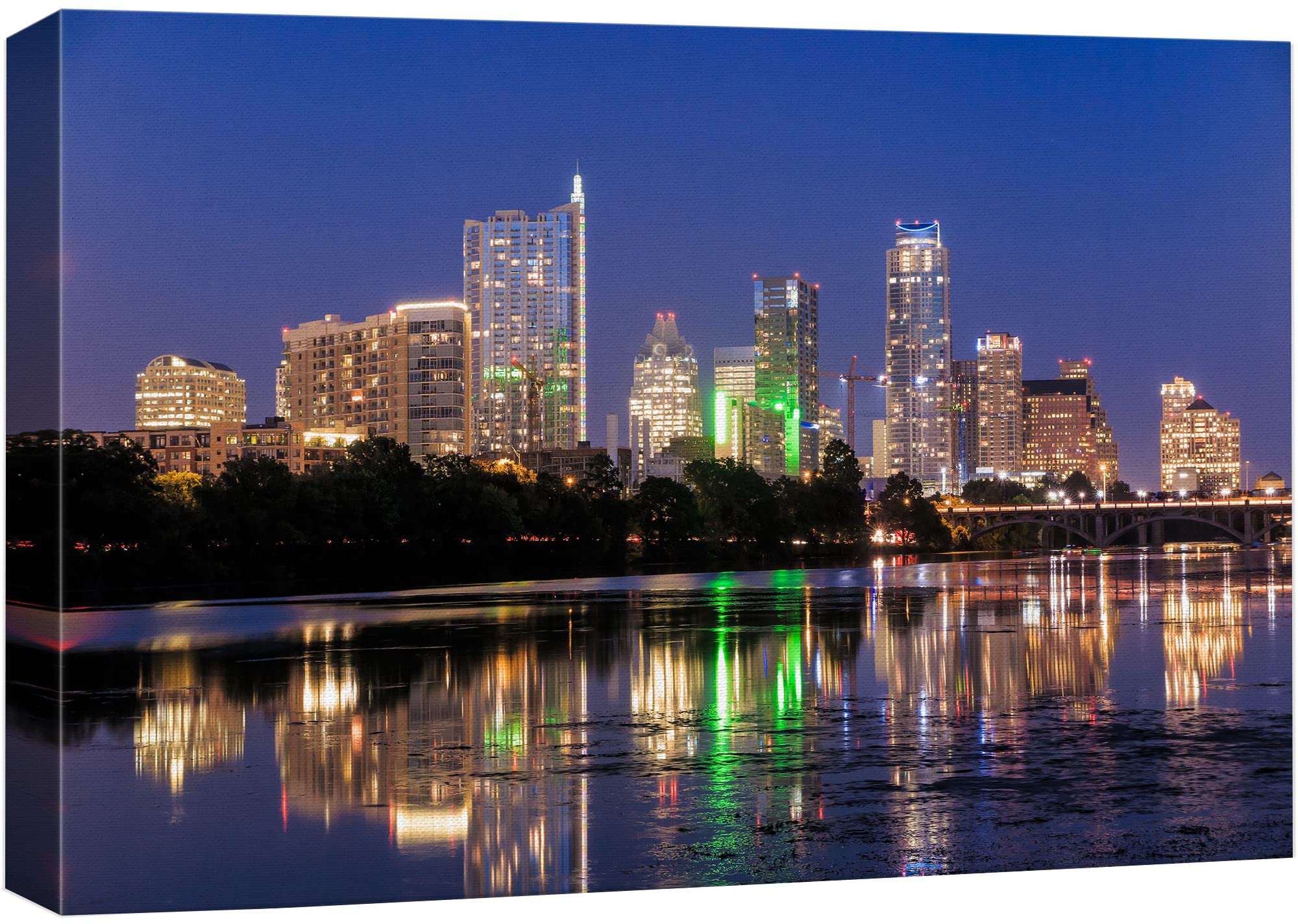 Amazon.co.jp: wall26 キャンバス壁アート 大都市の街並み 16x24