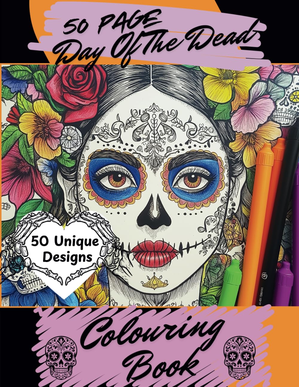 50 page Day Of The Dead Colouring Book (colouring books)