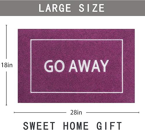 Miniatura 17 de JJUUYOU Tapete para puerta delantera, entrada exterior, duradero, tapete de bienvenida para interiores y exteriores, antideslizante, divertido