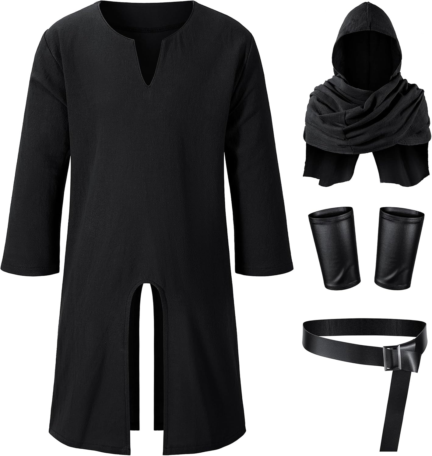 TOKYO REVENGERS Kids Medieval Renaissance Pirate Costume Knight Cosplay Outfit LARP Costume Accessories Set - Image 4