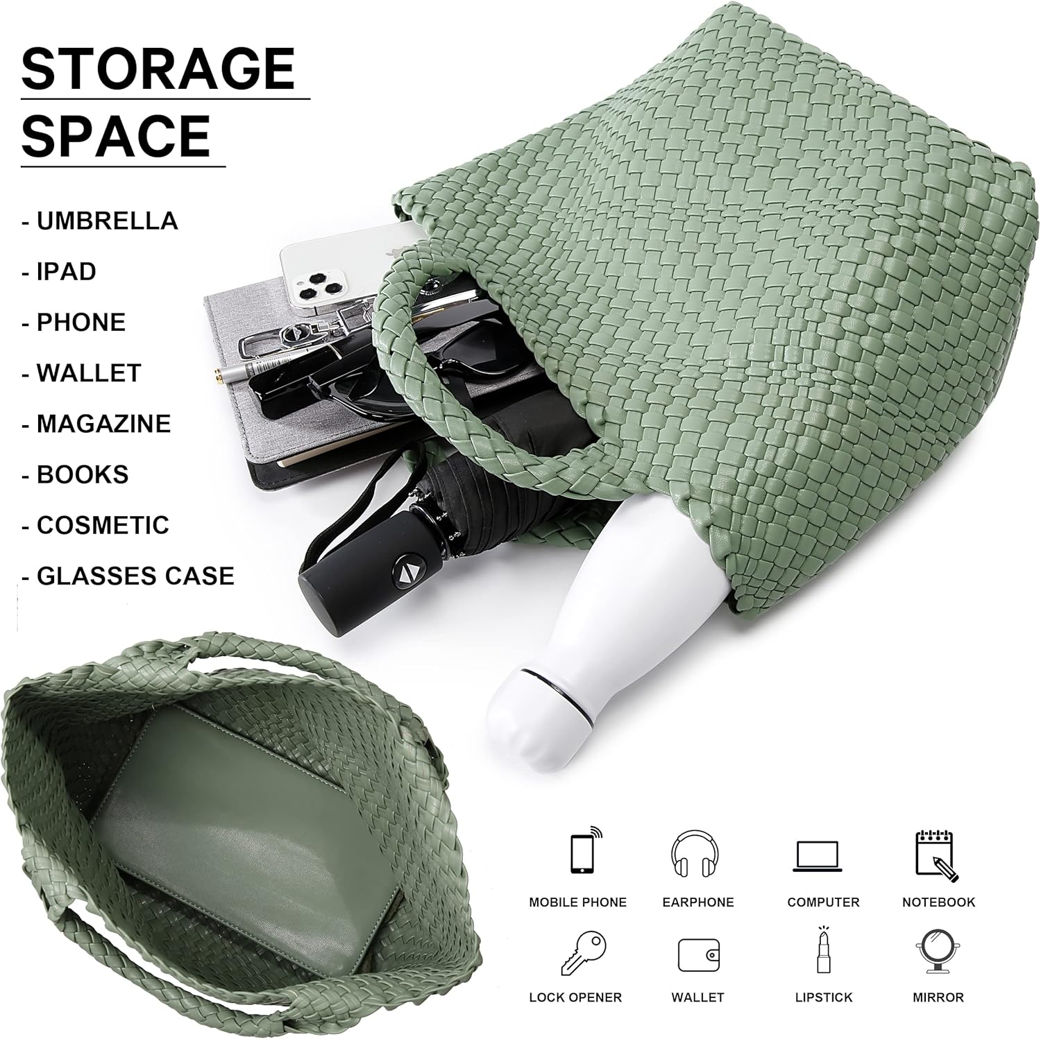 Vegan Leather Purses for Women, Handmade Purses and Handbags Summer Beach Travel Tote Shoulder Bag - Image 4