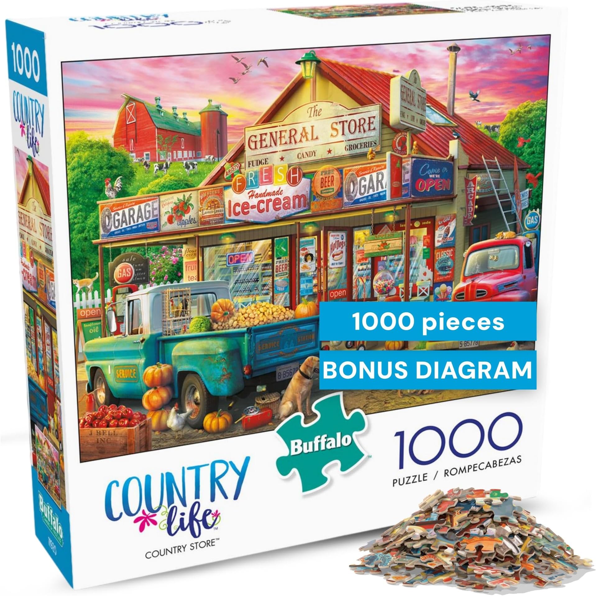 Buffalo Games - Eduard - Country Store - 1000 Piece Jigsaw Puzzle for Adults Challenging Puzzle Perfect for Game Nights - Finished Puzzle Size is 26.75 x 19.75