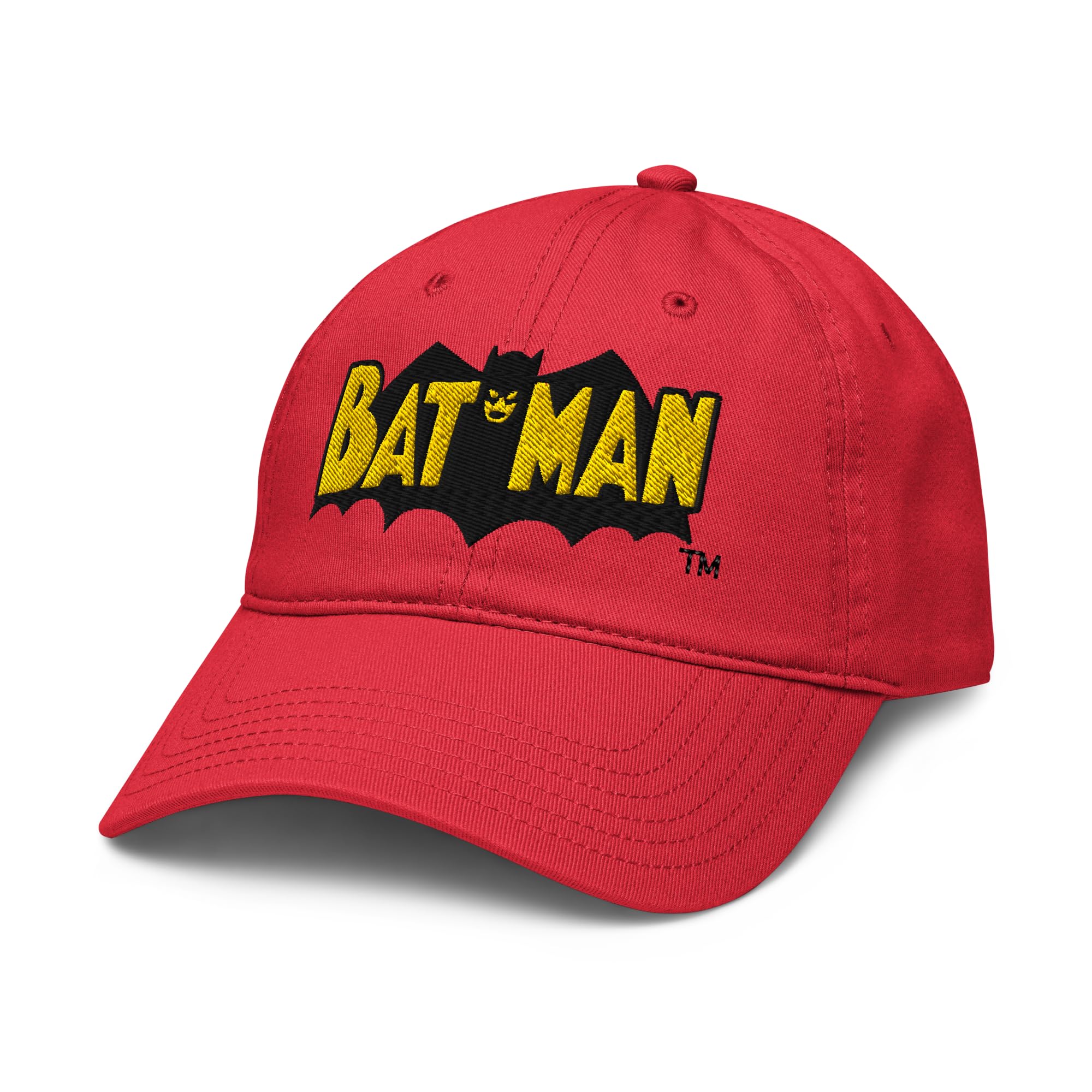 Batman Large Block Text Logo Adjustable Baseball Hat