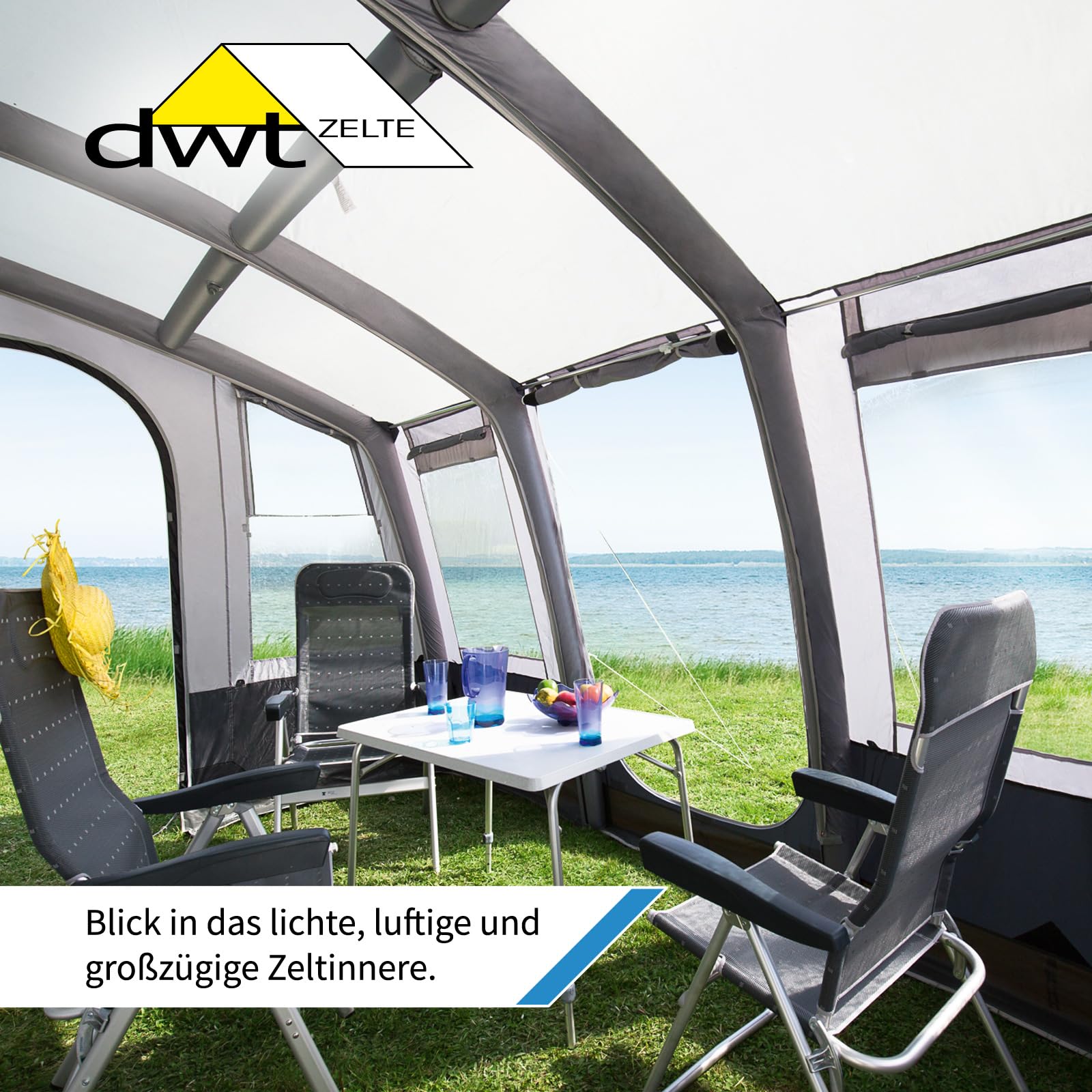 DWT Wohnwagen Vorzelt Speed Air/High, ideal für Reisecamping, leicht & aufblasbar