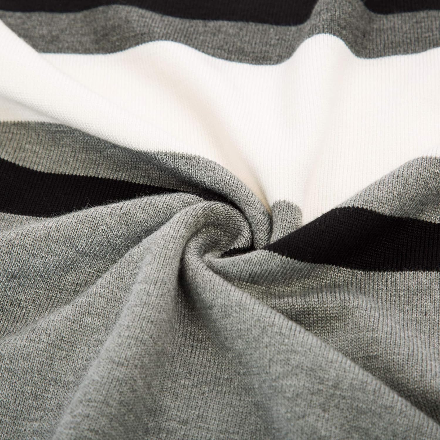 PJ PAUL JONES Mens Striped Pullover Sweater Crewneck Contrast Fine Knitted Sweaters - Image 5