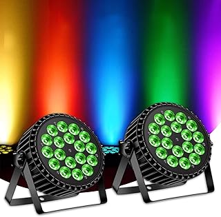 DELIBANG 2pc 200W LED Par RGBW Stage Light DMX512/Auto/Voice/Master-Slave Control Par Light Disco Effect Light, Infinite Color Mixing/Rainbow Effect for Party Bar Show Halloween Wedding