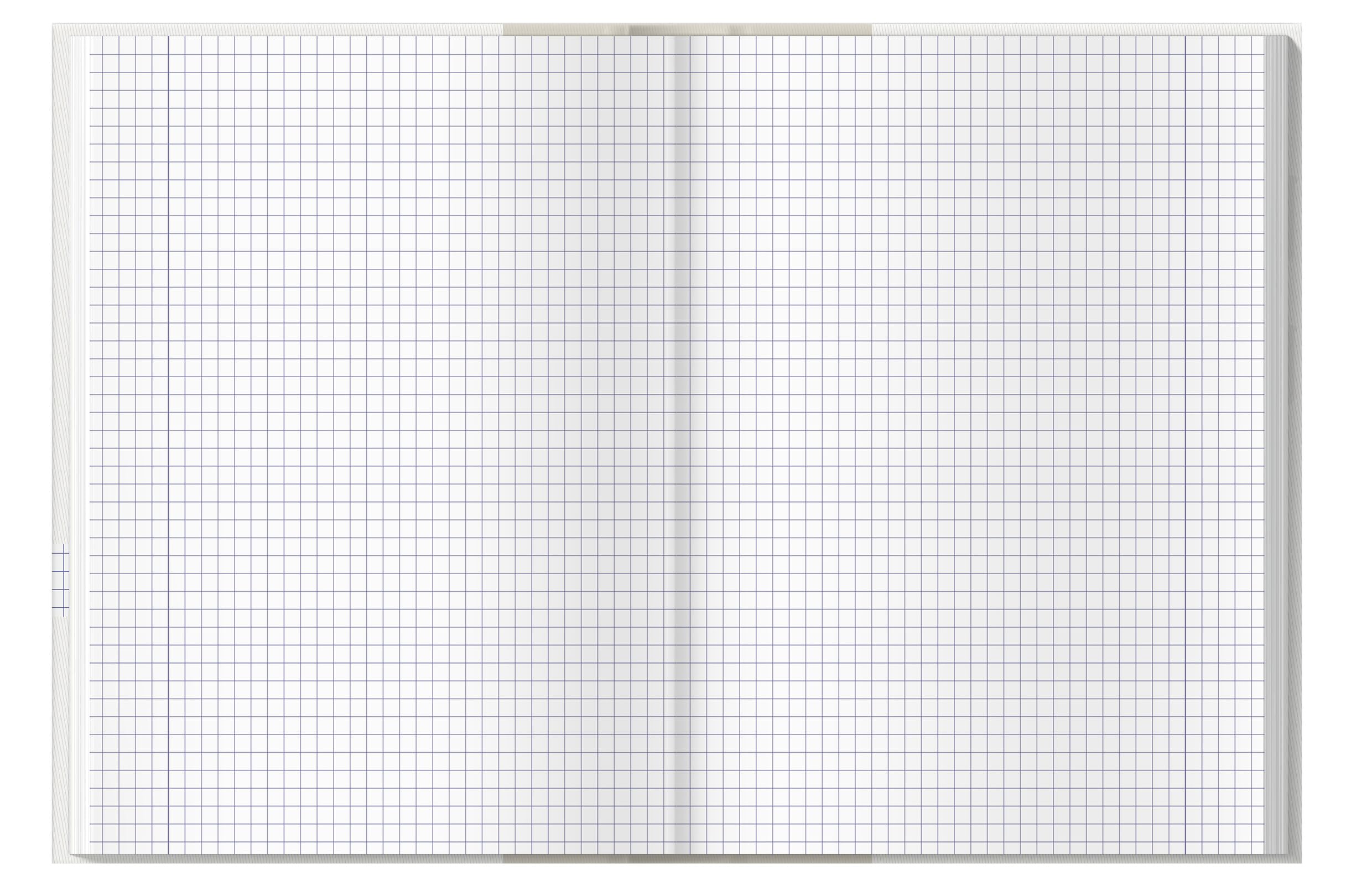 Oxford Notizbuch A4, 96 Blätter, Karo, 5 Stück-Packung Farbenmix