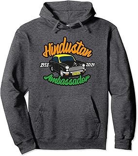 Bombay, Mumbai, India, Hindustan Ambassador, Indian taxi Pullover Hoodie
