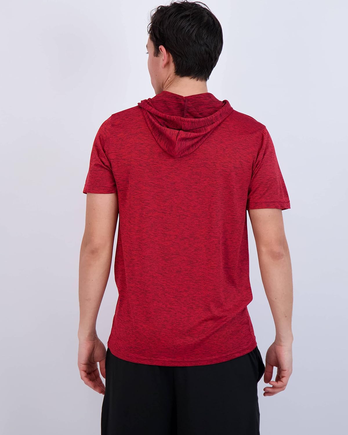 Real Essentials 3 Pack: Men's Dry Fit Short Sleeve Active Athletic Hoodie Pullover Sweatshirt (Available in Big & Tall)