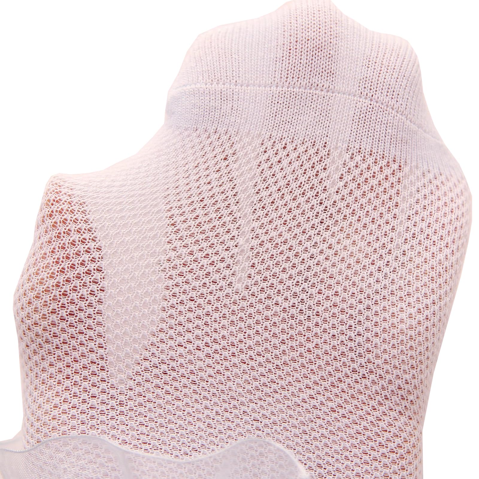 Baby - Calcetines de malla con volantes de algodón blanco para niñas y niñas, 6 unidades - rosa - 6-8 años