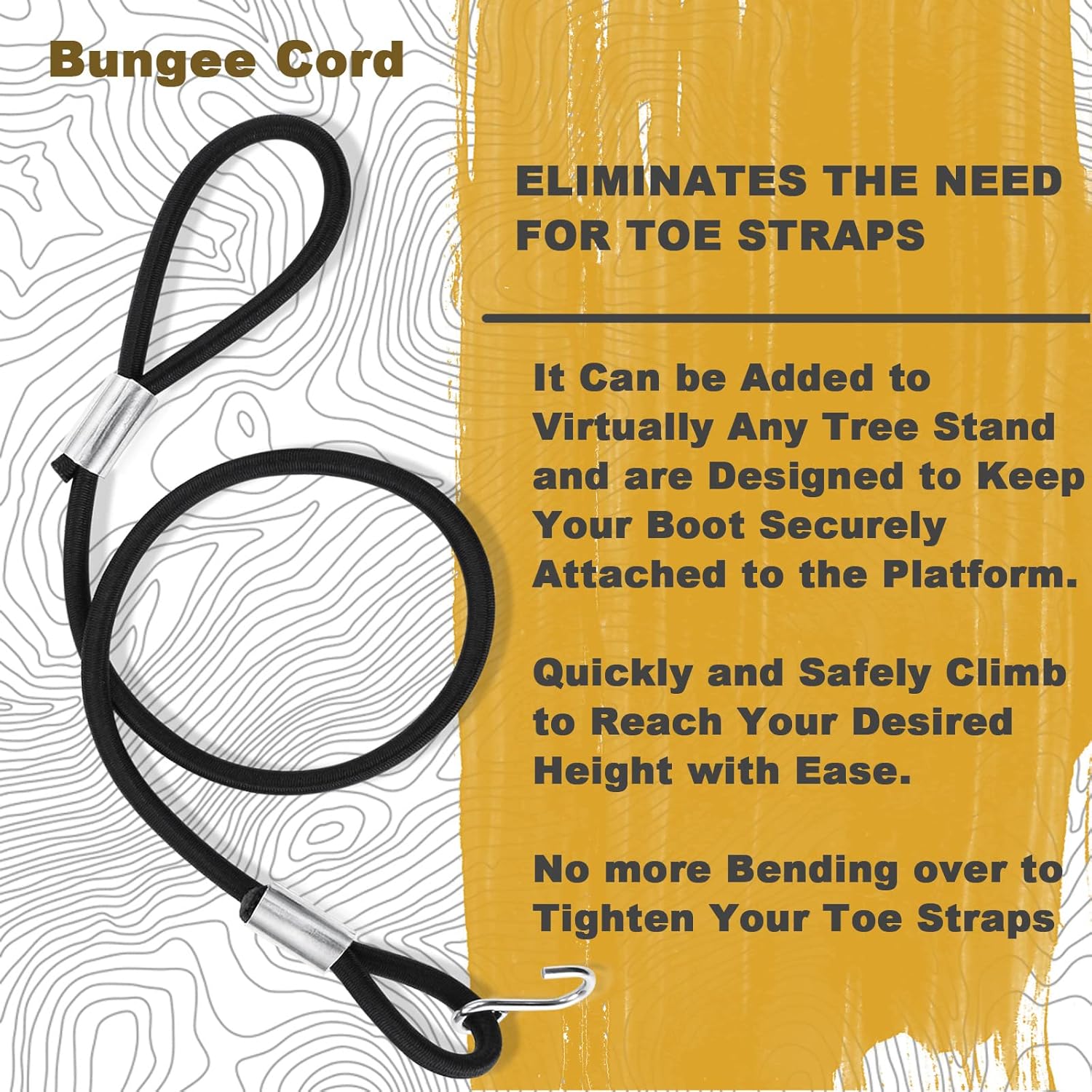 LUCKY CLOVER Rapid Climb Stirrups, Climbing Tree Stand Stirrups, Rapid Climb Treestand Stirrups, Treestands Rapid Climbing Stirrups, Tree Stands Harness Accessories, Fits Any Climbing Treestands