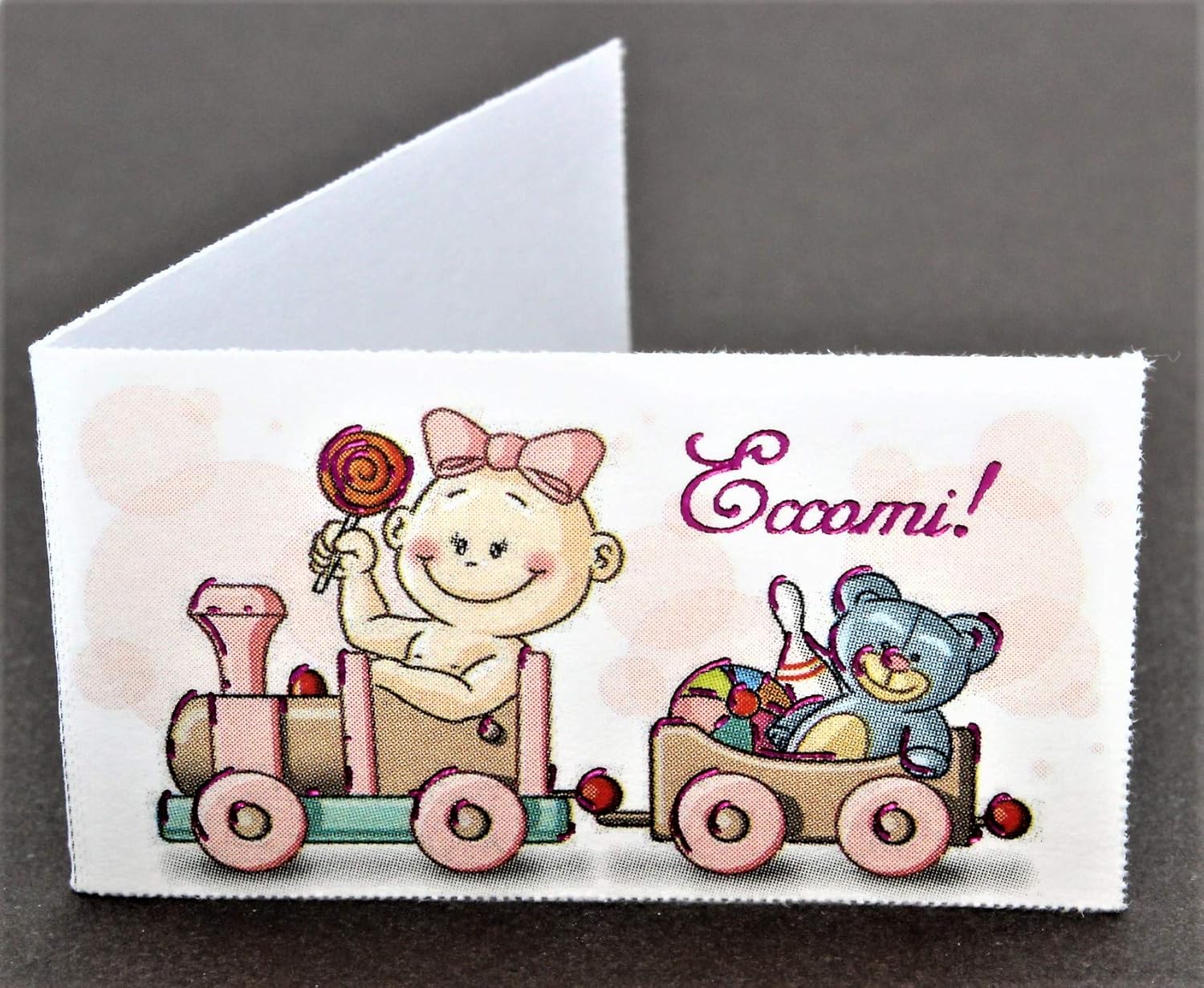 Vinciprova Le Gemme di Venezia Juego de 150 tarjetas de tren, bombonera para nacimiento, bautizo, primer cumpleaños, impresión personalizada a colores de regalo