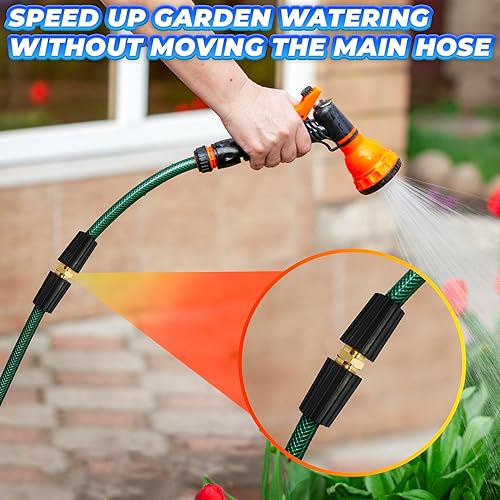 Miniatura 6 de Acoplador de manguera para lavadora a presión - M22 de conexión rápida de 0.555 pulgadas, conector de manguera de lavado a presión, 4500 PSI de alta