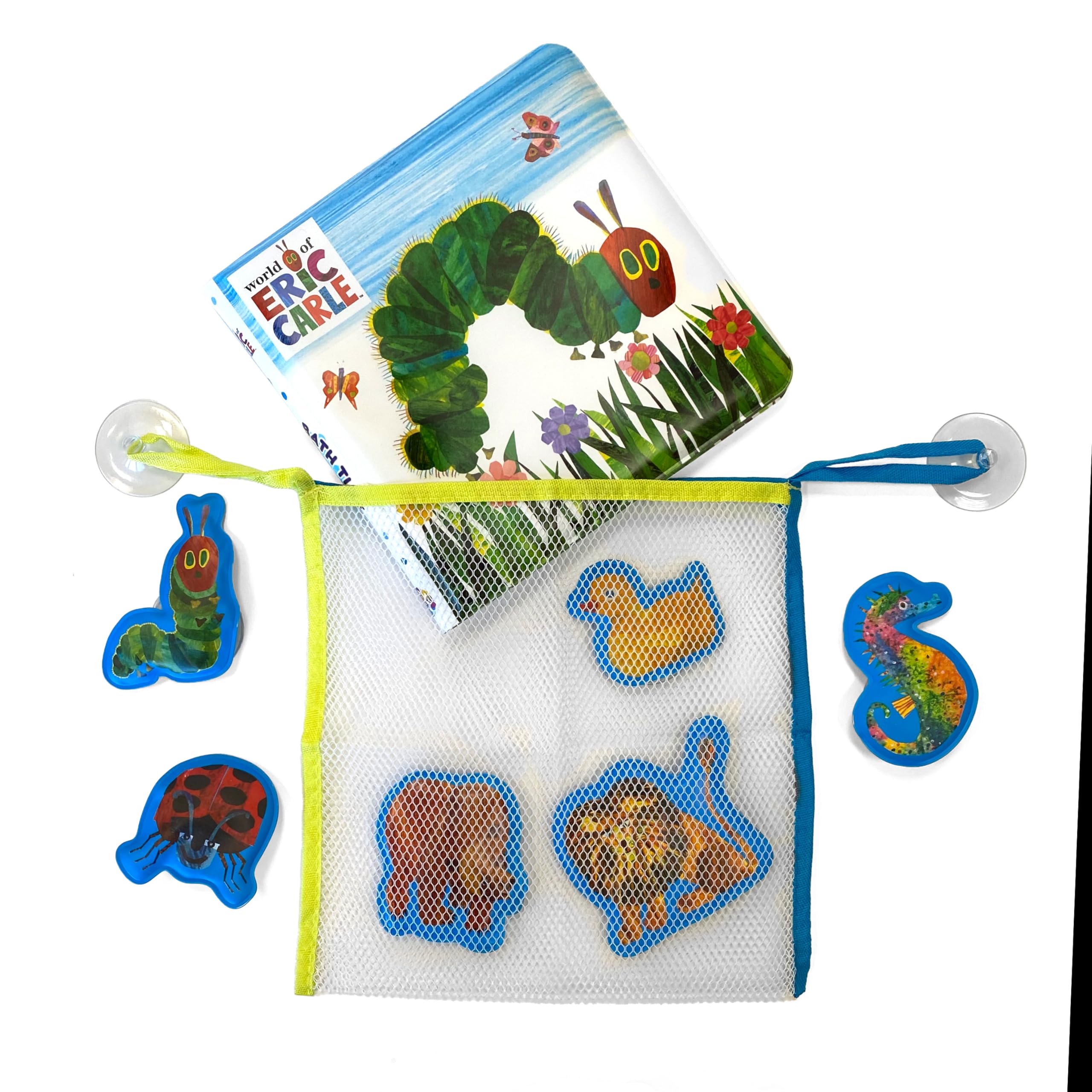 The World of Eric Carle Bath Time Books - Activity Books for kids, Bath book, 6 Padded suction cups, 1 Mesh bag - Image 3