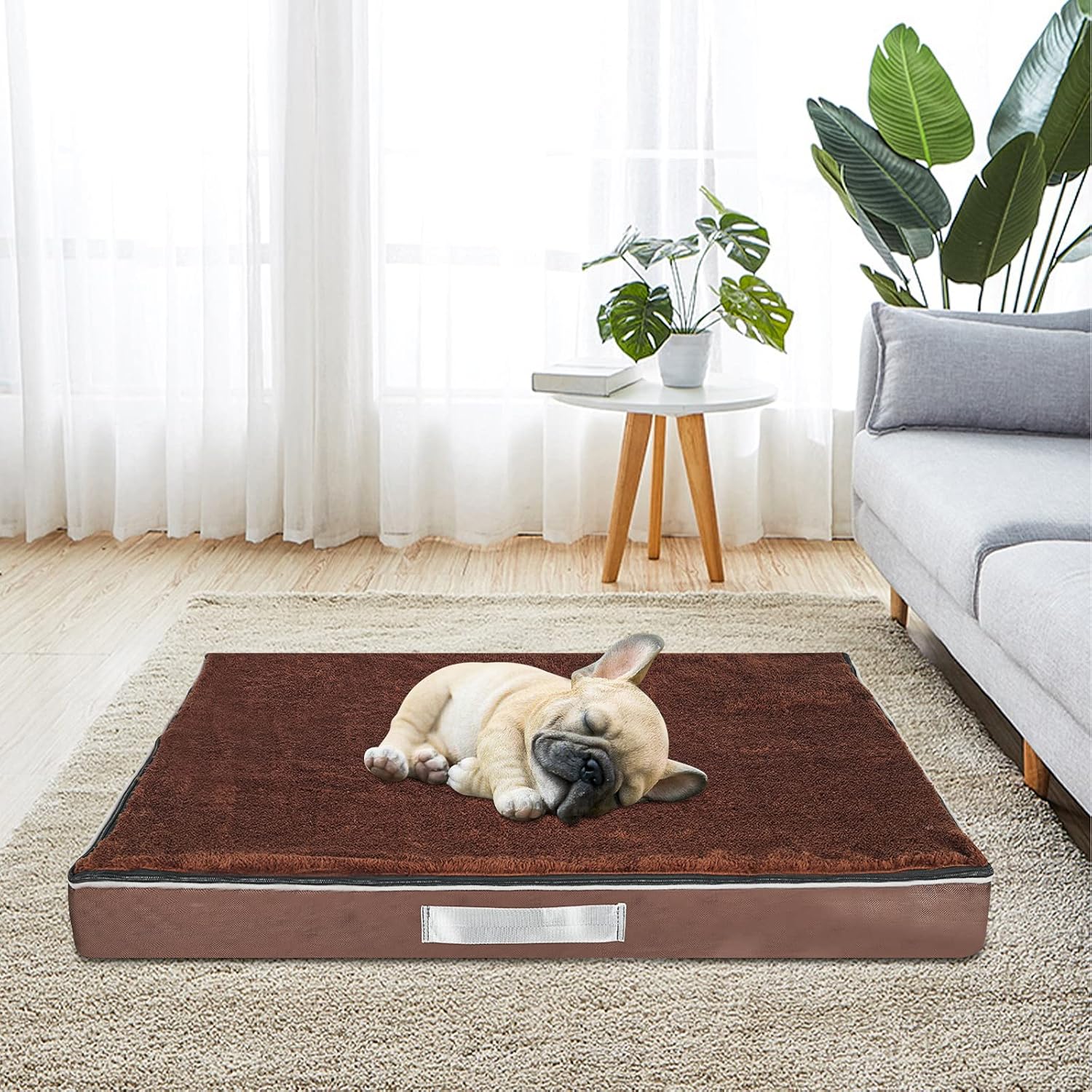 Dog Bed Kennel Pad Crate Mat, Antislip Sleeping Dog Cat Crate Bed for Small Large Medium Dog and Cat 30 Inch, Washable Puppy Bed Sleep…