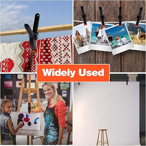 Miniatura 7 de Paquete de 10203060 abrazaderas de resorte, abrazaderas de resorte de plástico de 3.5 pulgadas, abrazaderas resistentes para manualidades y