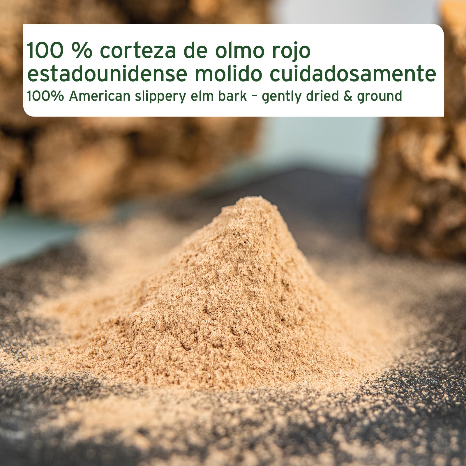AniForte Polvo de Corteza de Olmo Rojo 100g. Producto Natural para Perros y Gatos. Ayuda al Equilibrio de la Flora Intestinal. Bienestar para el Sistema Gastrointestinal con Gran Aporte de Vitaminas