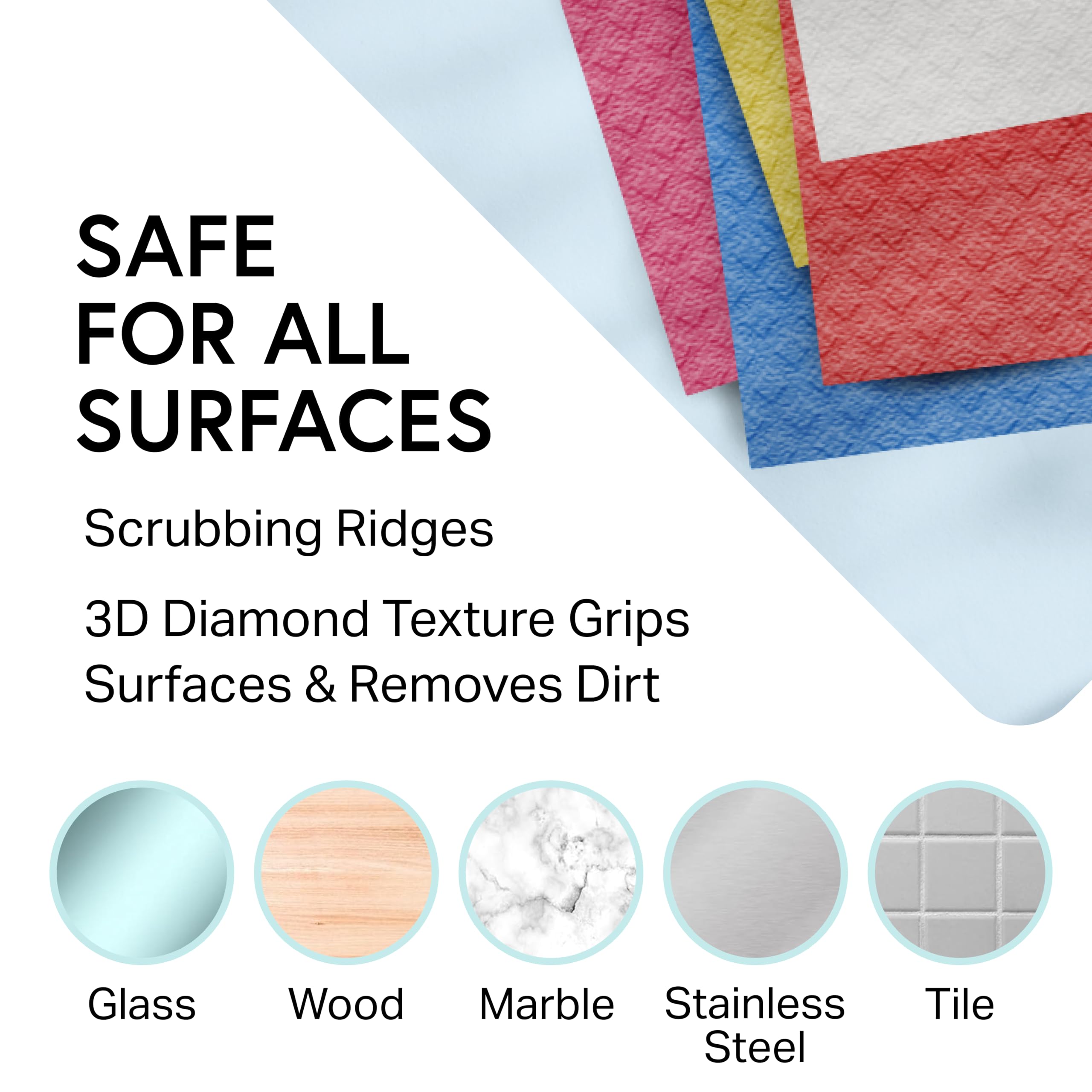 Paños de esponja de celulosa suecos - Paquete de 10 paños de limpieza ecológicos, reutilizables y sin olor para la cocina - Paño absorbente para platos (10 paños)