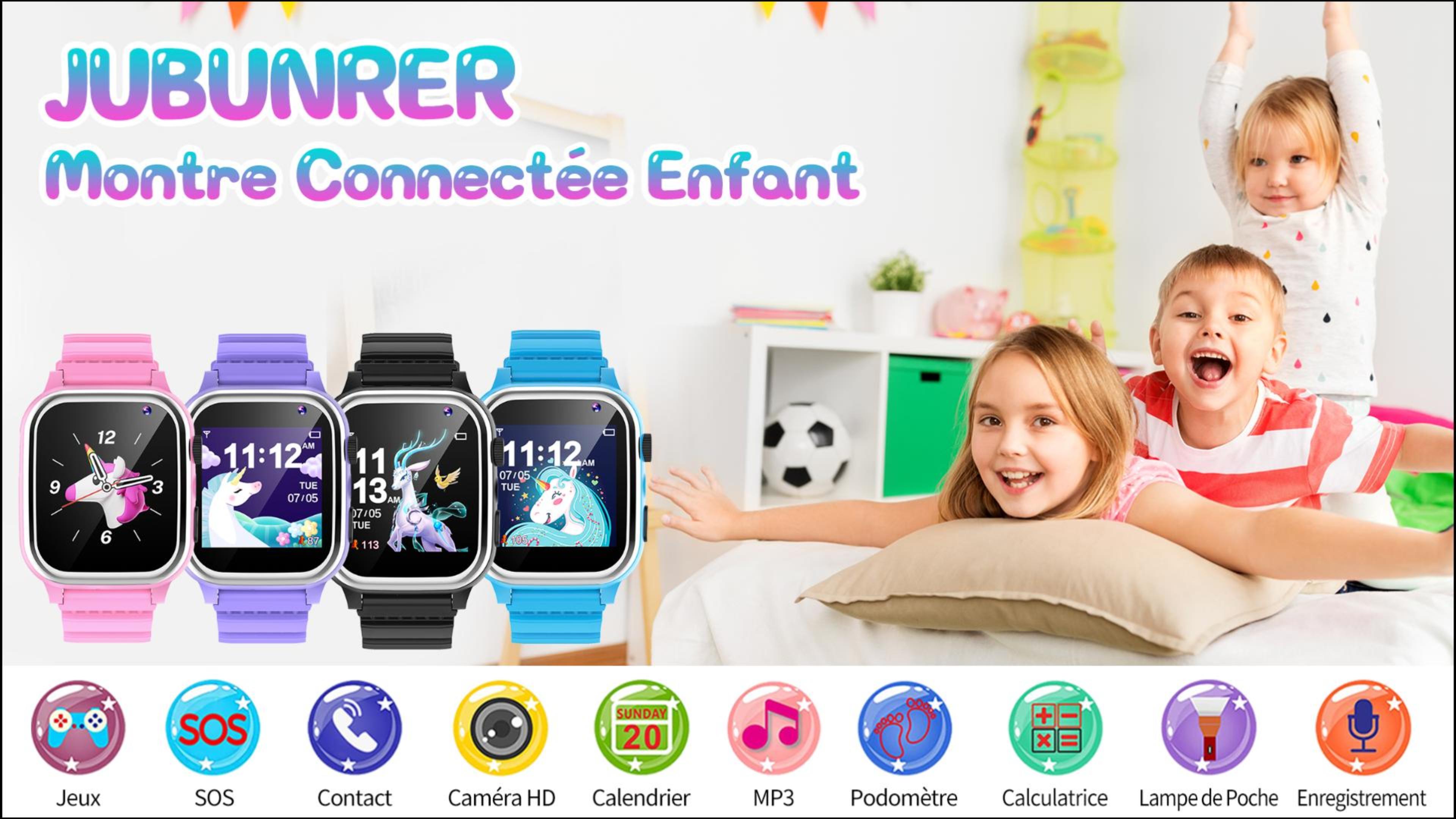 JUBUNRER Smartwatch voor Kinderen: De Perfecte Gadget voor Jongen en Meisje JUBUNRER Smartwatch voor Kinderen: De Perfecte Gadget voor Jongen en Meisje
