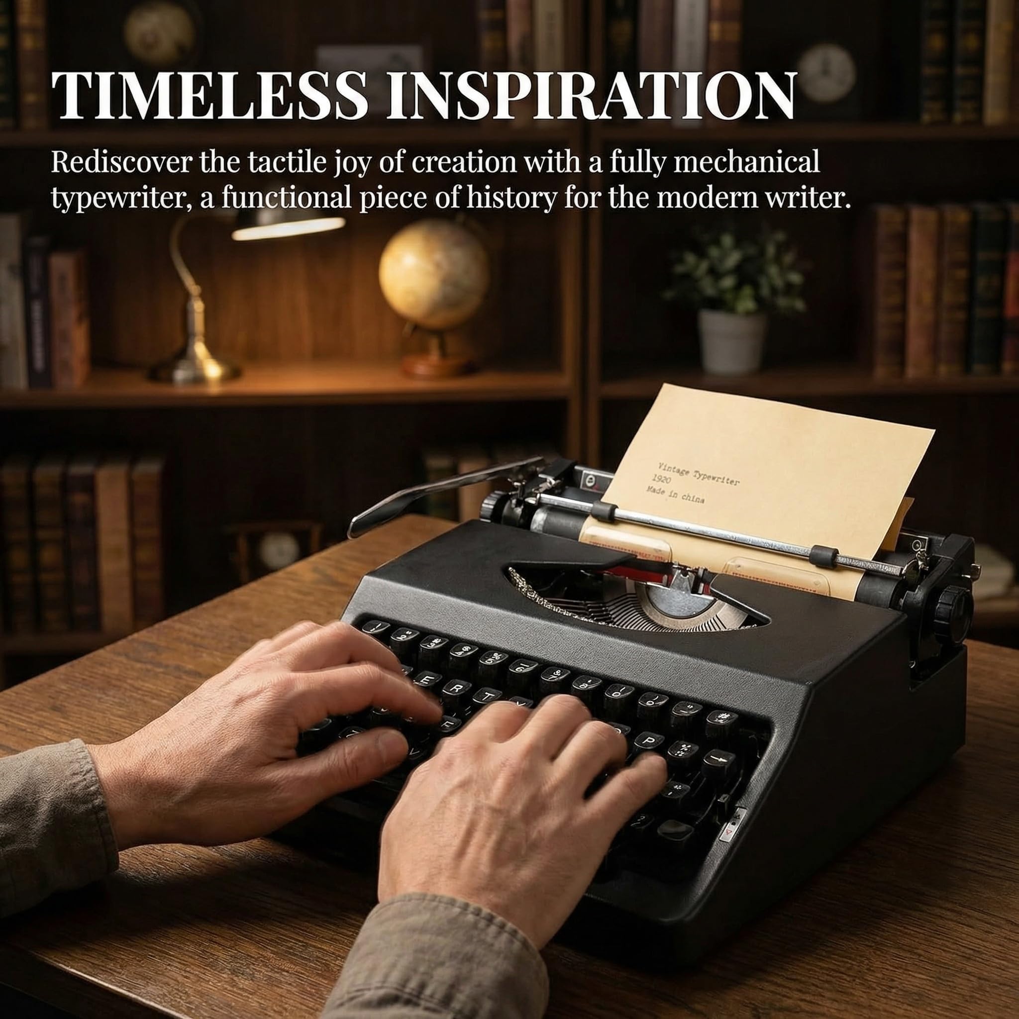 Macchina da scrivere manuale, macchina portatile classica per casa e ufficio, ideale per scrivere lettere e appunti, include nastro, decorazione retrò