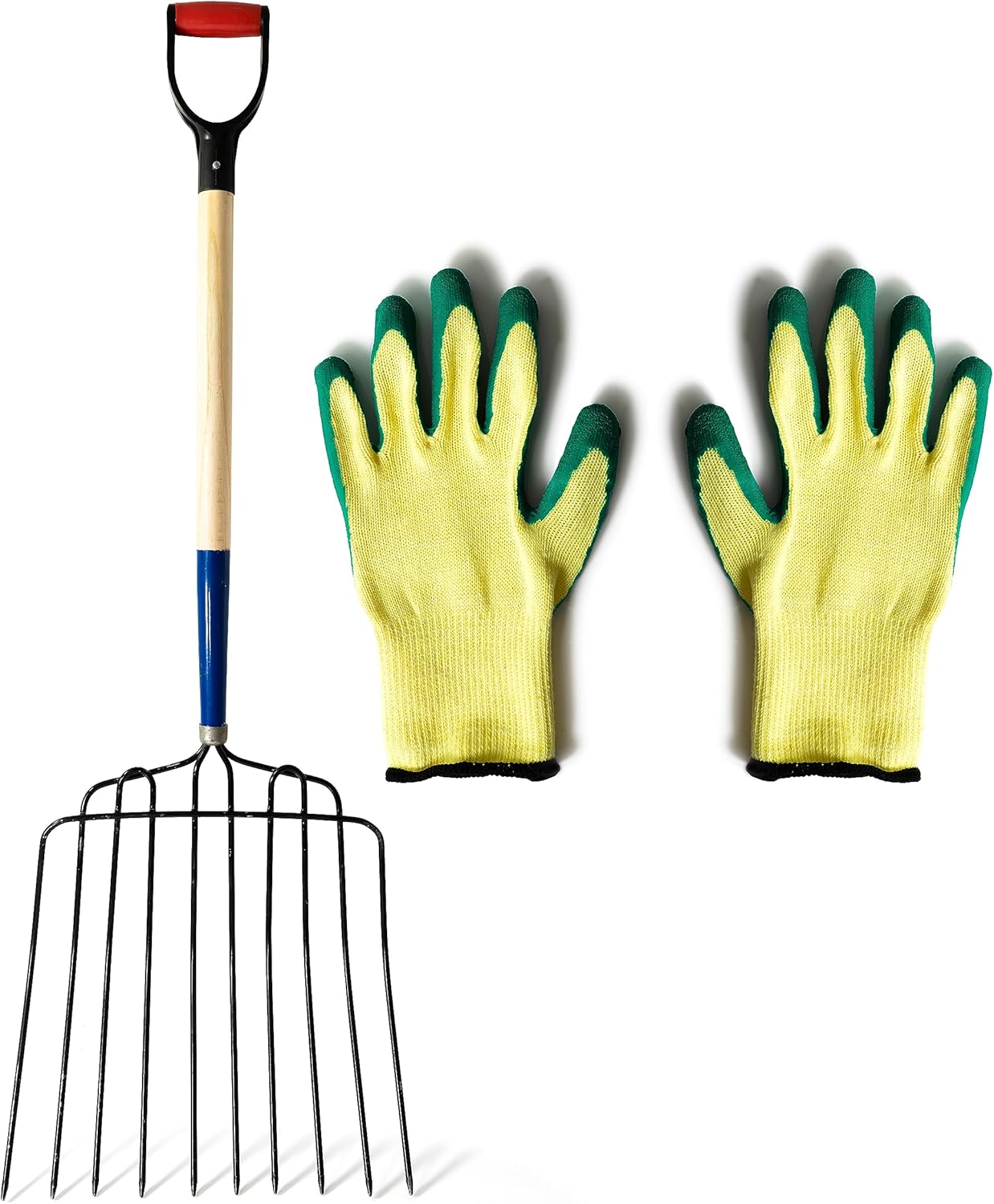 LOLLO WAVE Mulch Fork, 10Tine Manure Bedding Pitchfork, Ensilage Fork with Heavy