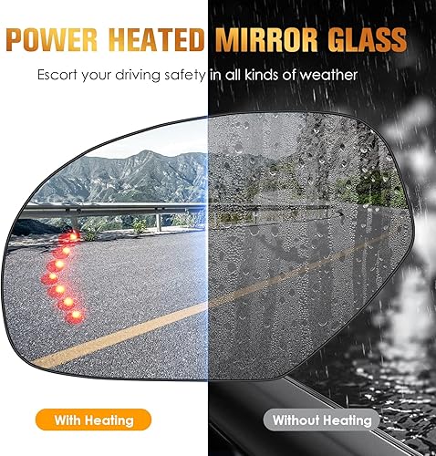 Miniatura 3 de Espejos Laterales Calentados Izquierdo y Derecho con Cristal para 2007-2014 Cadillac Escalade Chevy Avalanche Silverado Suburban Tahoe GMC Sierra