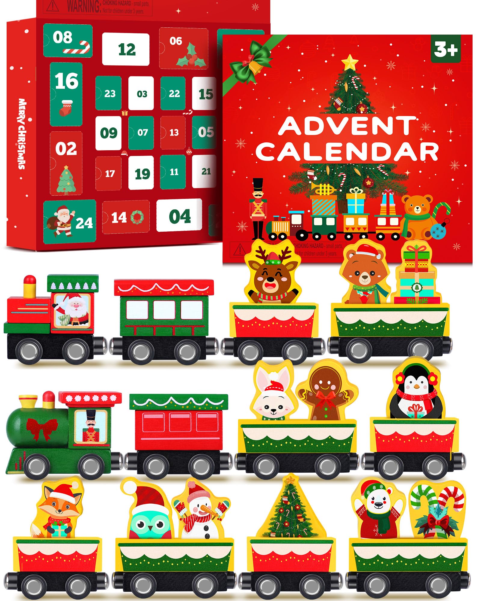 Magnetic Animal Train Advent Calendar