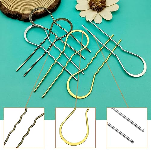 Miniatura 5 de 30 horquillas de metal en forma de U curvadas para el cabello, para mujer, pasadores de pelo largo, horquillas, palillos, horquillas para mujer,
