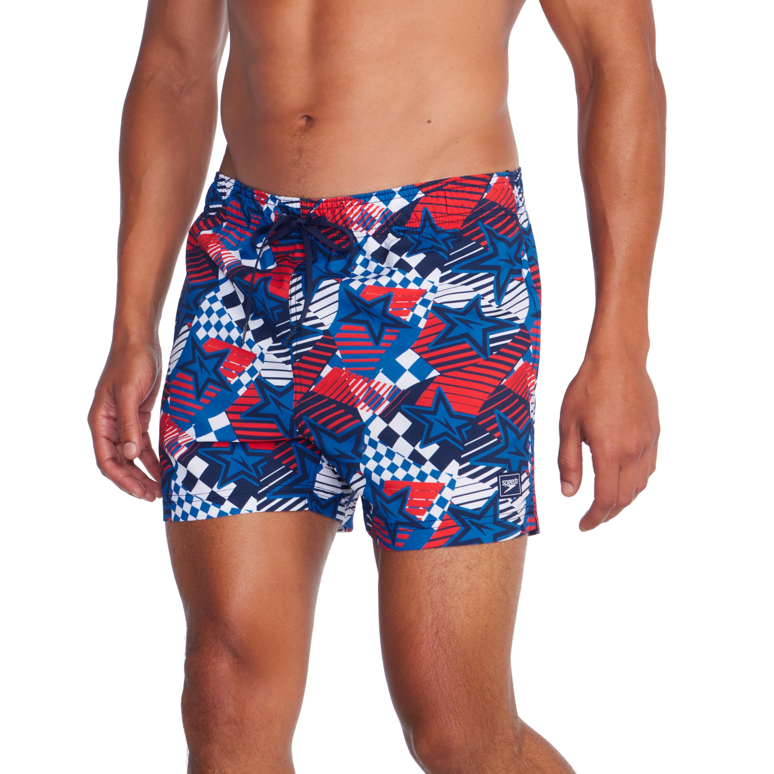 Speedo Unisex's Swim Trunk Short Length Redondo Printed, Rally Time, Large