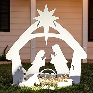 Best Choice Products 5ft Outdoor Nativity Scene, Weather-Resistant Décor...
