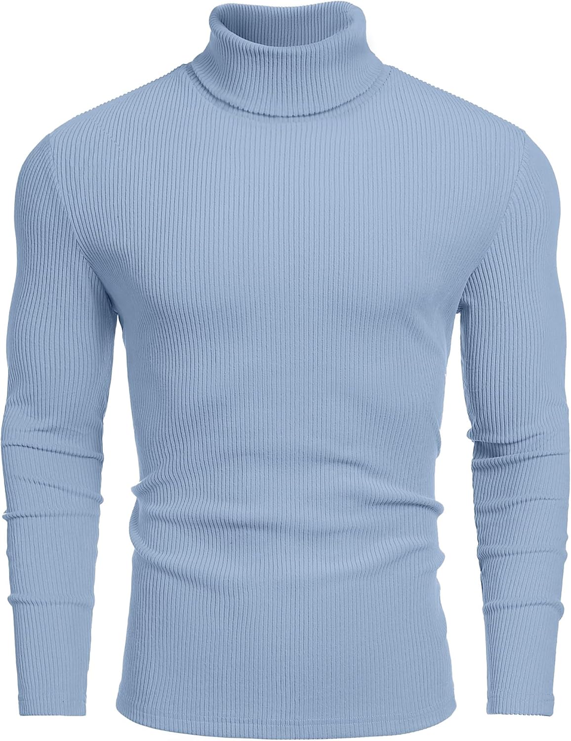 COOFANDY Mens Knitted Turtleneck Long Sleeve Turtle Neck