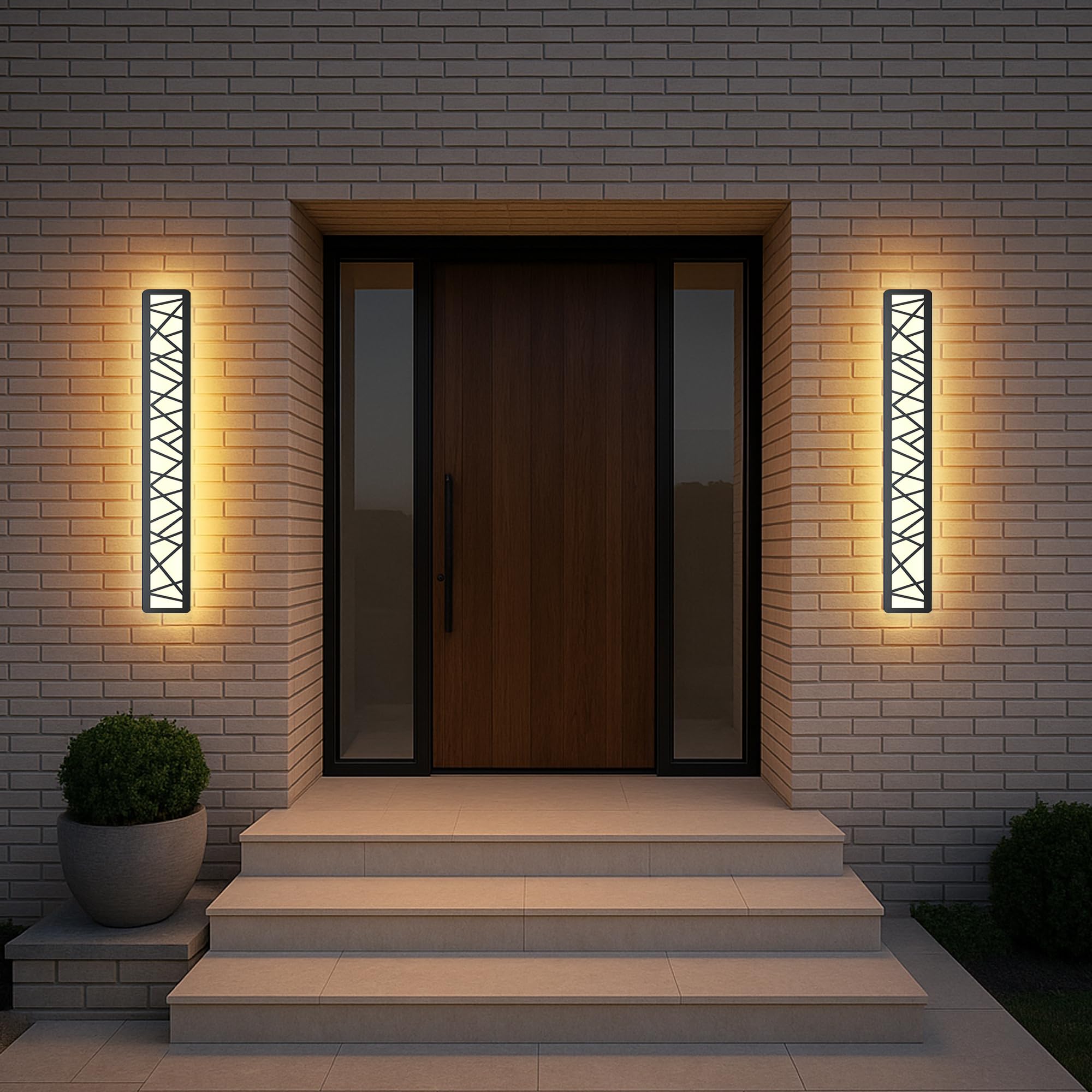 Lampada da parete per esterni a LED, impermeabile, IP65, 14 W, colore: Nero