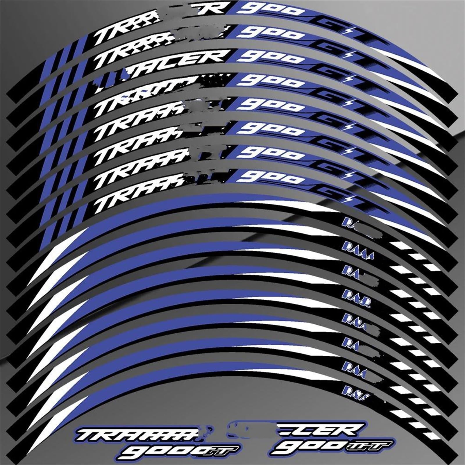 17” Motorcycle Wheel Rim Hub Reflective Sticker Decals for Yamaha Tracer 900 GT TRACER900 TRACER900GT Decorative(Color1)